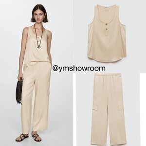 🔥Last 1🔥MANGO Satin Cargo Set